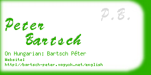 peter bartsch business card